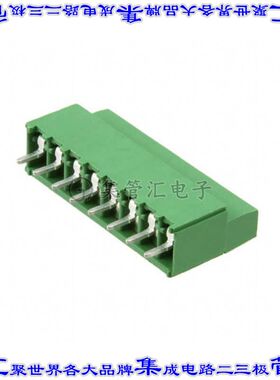 282857-8 线对板连接器8POS接线端子5.08mm通孔水平带板