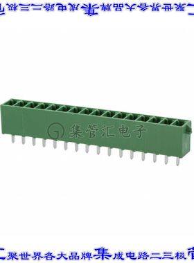 1731620 端子块连接器16POS接头公引脚带罩3.5mm绿色垂直通孔