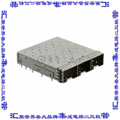 2350202-1 插拔式连接器机架成组(1 x 3)zSFP+通孔直角压配