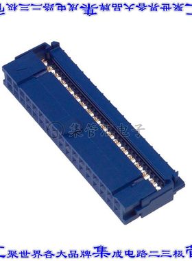 CWR-227-34-0000 矩形连接器34POS插座2排2.54mm母插口蓝色IDC镀