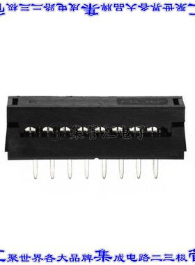 SIP110-PPPC-D08-ST-BK 连接器16POS带状电缆DIP针座2排1.27mm通
