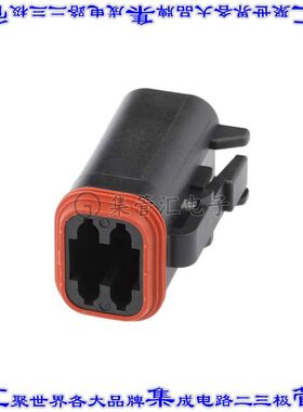 DT06-4S-CE06 矩形连接器外壳4POS插头2排母形插口黑色自由悬挂