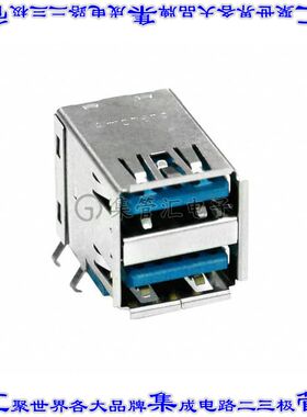 GSB311231HR 连接器USB-A叠接式插座18POS USB 3.0通孔直角