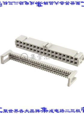 D89134-0131HK 矩形连接器34POS插座2排2.54mm母插口灰色IDC镀金
