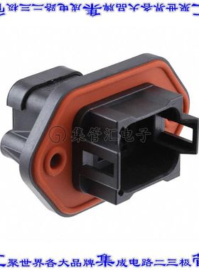 AT04-08PB-PM14 矩形连接器外壳8POS插座2排公形引脚黑色面板安装