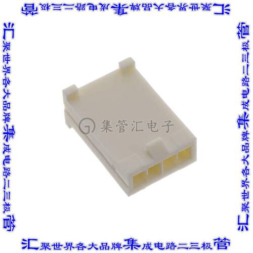 IPM1-04-S 矩形连接器外壳4POS 2.54mm公形引脚白色自由悬挂