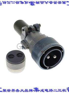 CA3106E24-9P-B-A240 圆形连接器2POS插头公引脚压接银自由悬挂