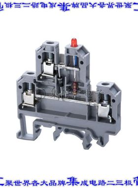 CDL4U(E)LD2/24V 端子块连接器3POS馈通式6.0mm灰色10-22AWG