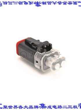 AT06-2S-LED1224V 矩形连接器外壳2POS插头母形插口黑色自由悬挂