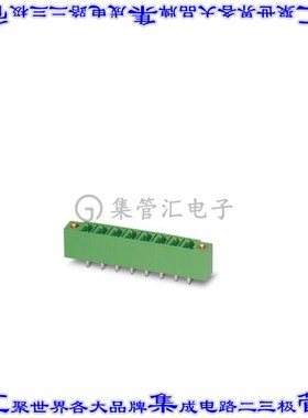 1847673 端子块连接器8POS接头公引脚带罩5.08mm绿色垂直通孔