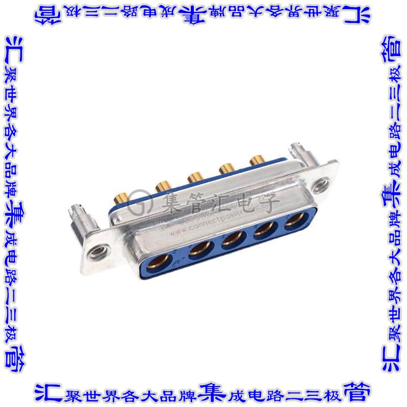 CBD5W5F37S600X 连接器5(电源)插座母插口D-Sub组合式通孔