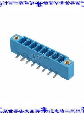 TBP02R1W-381-08BE 端子块连接器8POS接头公引脚带罩3.81mm蓝色90