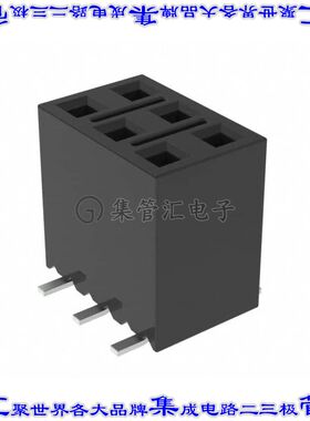 SSM-103-F-DV-BE 针座连接器6POS插座2排2.54mm母形插口表贴SMD镀