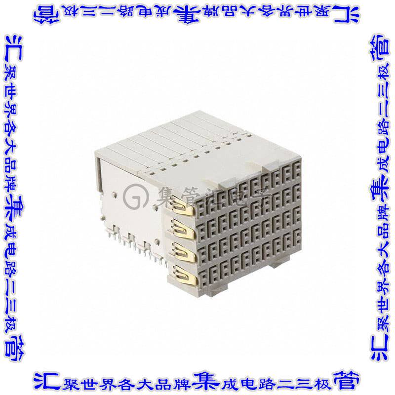 6469001-1 背板连接器120POS插座母插口8排2.5mm板边缘通孔直角