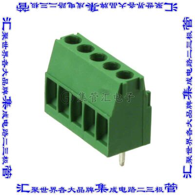 284391-5 线对板连接器5POS接线端子3.5mm通孔水平带板