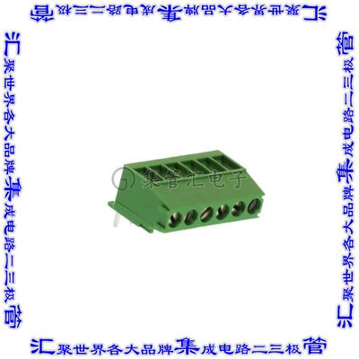 284414-6 线对板连接器6POS接线端子3.5mm通孔垂直带板