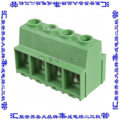1986714-4 线对板连接器4POS接线端子15mm通孔水平带板