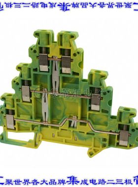 3214275 端子块连接器6POS接地地面5.2mm绿色黄色12-26AWG