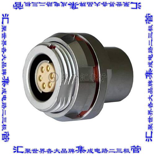 MMI-M1RS106P-IP68 圆形连接器6POS插座母插口焊接镀金面板安装通