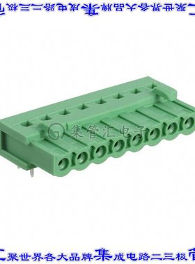 1786462 端子块连接器8POS接头母型插口5.08mm绿色90DEG通孔