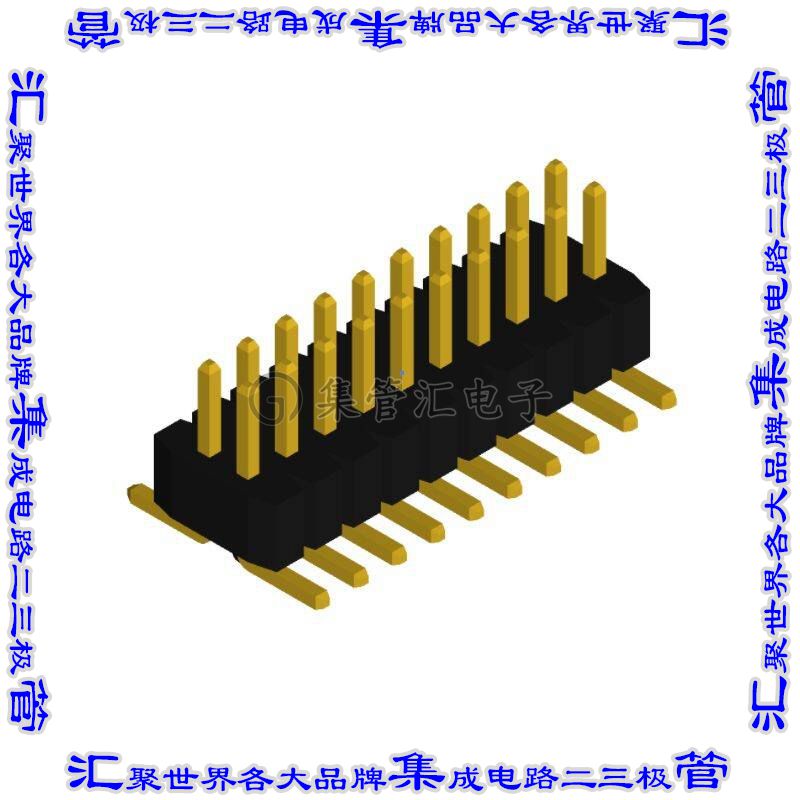 PHBD-SS020G1BBWLE-B025 针座连接器20POS接头2排1mm公形插针表贴