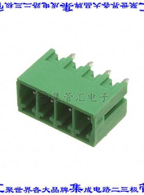 EBRA-04-A 端子块连接器4POS接头公引脚带罩3.5mm绿色垂直通孔