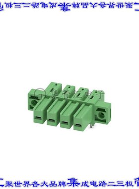 1708514 端子块连接器4POS接头母型插口7.62mm绿色90DEG通孔