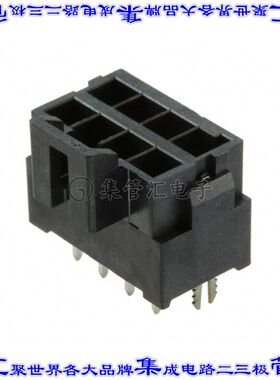 1722991208 针座连接器8POS接头2排3.5mm公形插针通孔直针镀金