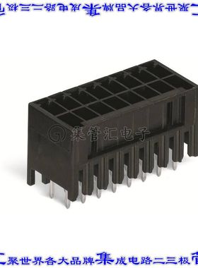 713-1468 端子块连接器16POS接头公引脚带罩2排3.5mm黑色垂直通孔