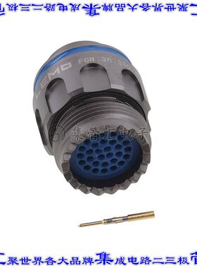 FGN.3M.330.XLCM 圆形连接器30POS插头公引脚压接镀金自由悬挂