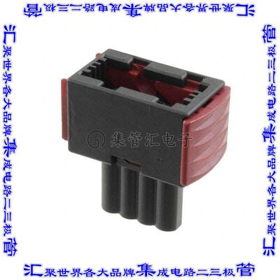 1-963207-1 矩形连接器外壳4POS插座5mm母形插口黑色自由悬挂