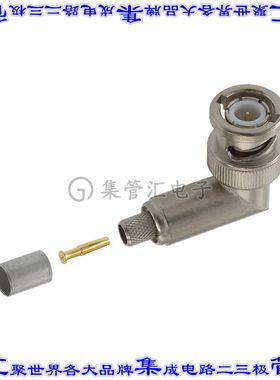5225974-5 同轴连接器BNC插头公引脚压接50欧姆自由悬挂直角