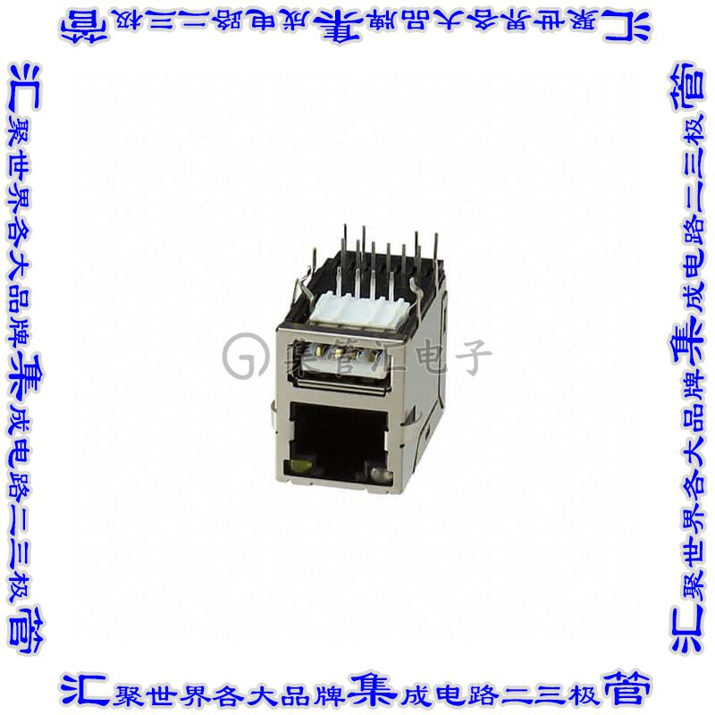 MTJ-USB-88JX1-FS-PG-LL-M41 接插件连接器MODULAR JACK 8P6C + 1