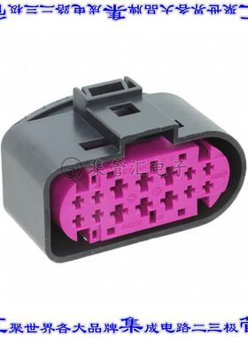 1719105-1 矩形连接器外壳14POS插座2排母形插口黑色自由悬挂