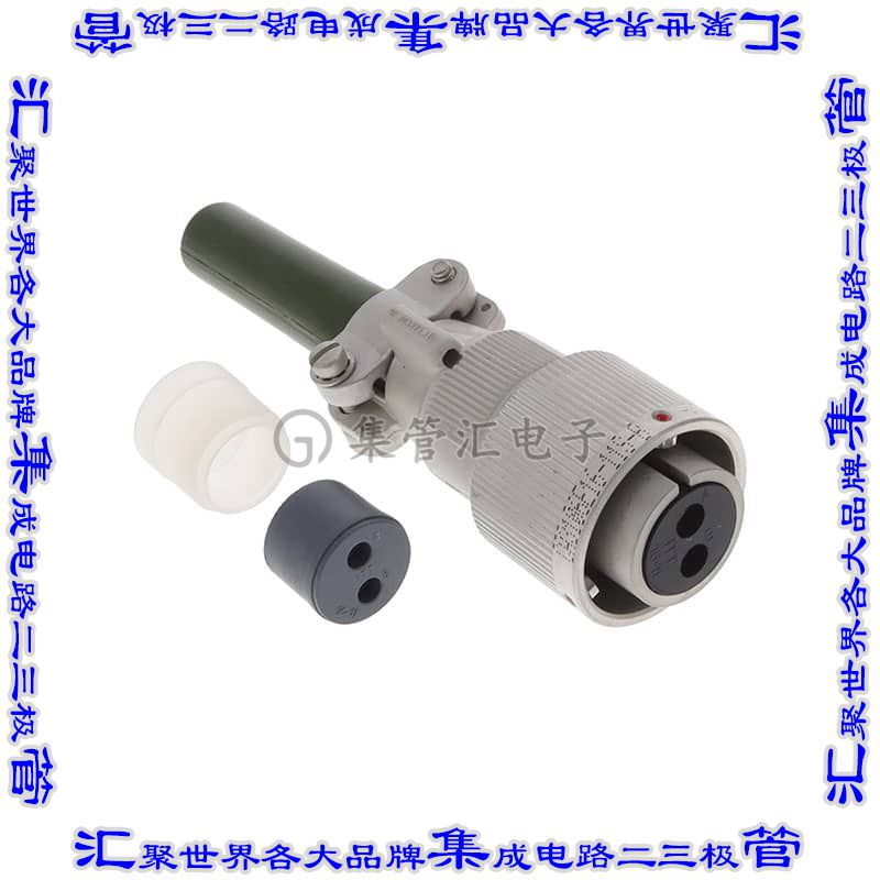 CA3106E16-11S-B-A241 圆形连接器2POS插头母插口压接银自由悬挂