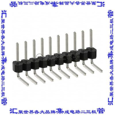 PEC10SBBN 针座连接器10POS分离式2.54mm公形插针通孔直角锡