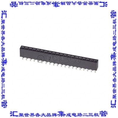 1-535541-8 针座连接器20POS插座2.54mm母形插口通孔直针镀金