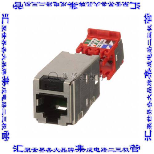 CJS5E88TGY 接插件连接器CATEGORY 5E, RJ45, 8-POSITION, 8