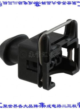 827551-3 矩形连接器外壳2POS插座5mm母形插口黑色自由悬挂