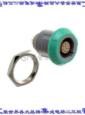 PLB4G520009 圆形连接器9POS插座母插口焊杯镀金面板安装