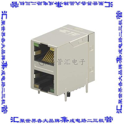 2301997-7 接插件连接器CONN JACK 2PORT 1000 BASE-T PCB