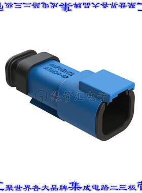 ATM04-4P-SR01BL 矩形连接器外壳4POS插座2排公形引脚蓝色自由悬