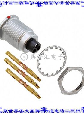 JBXER1G03FSSDSR 圆形连接器3POS插座母插口焊杯镀金面板安装