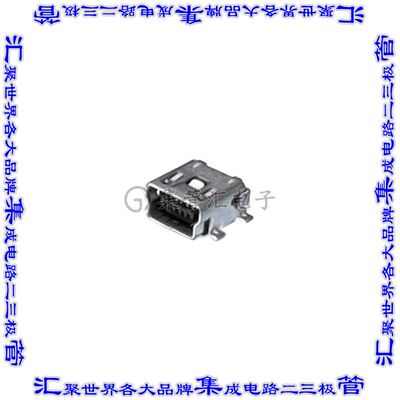 1-1734035-1 连接器USB-miniB插座5POS USB 2.0表面贴装直角