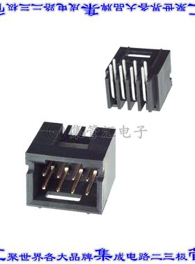 280389-1 针座连接器8POS接头2排2.54mm公形插针通孔直角锡