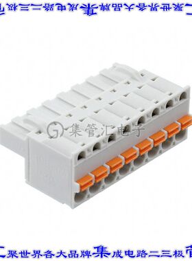 1751684 端子块连接器8POS插头母插口5mm灰色自由悬挂