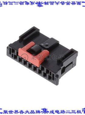 10142348-016LF 矩形连接器外壳16POS插座2排2.54mm母形插口黑色