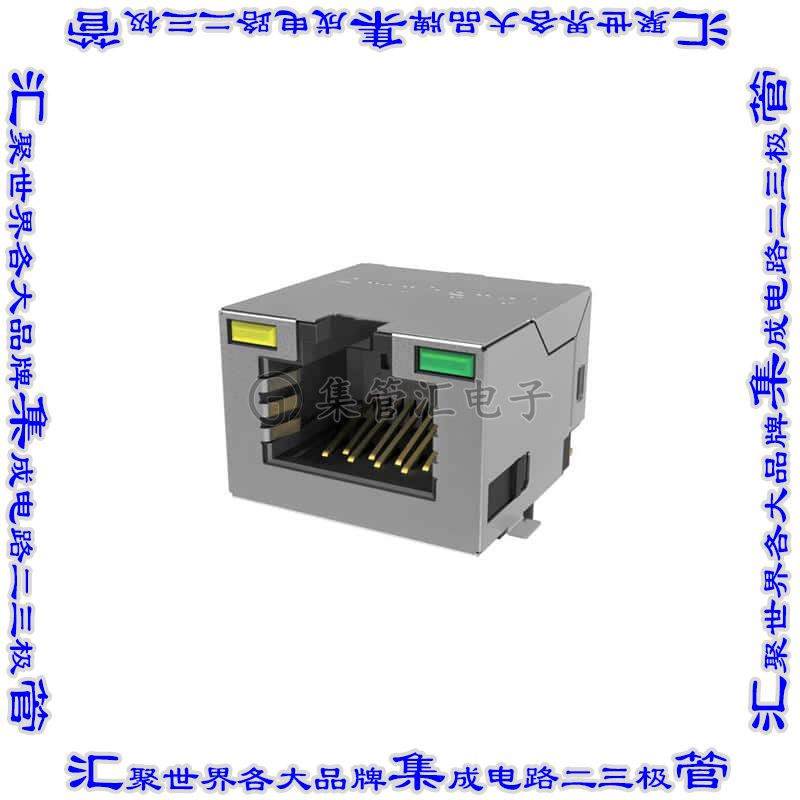 RJE3C1886442 接插件连接器8P8C, RA, CAT6A, SMT, SHIELD WIT