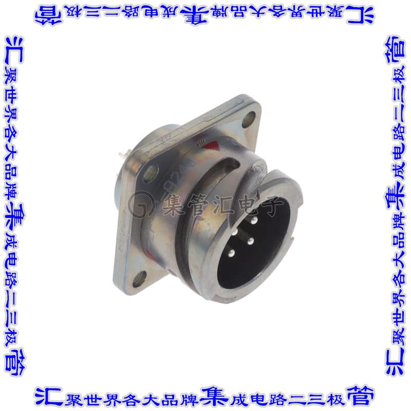 CA3102E14S-2P-B-A240 圆形连接器4POS插座公形引脚焊杯银面板安