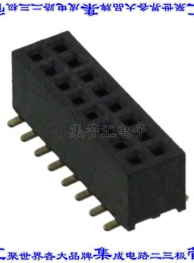 M50-3120845 针座连接器16POS插座2排1.27mm母形插口表贴SMD镀金